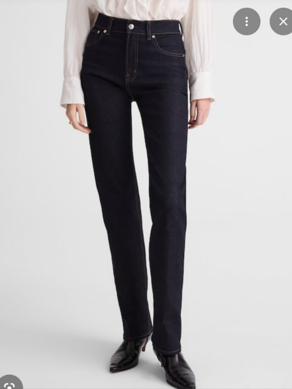 Madewell X Kaihara Selvedge Longline Straight Jeans Deep Indigo Slim Fit